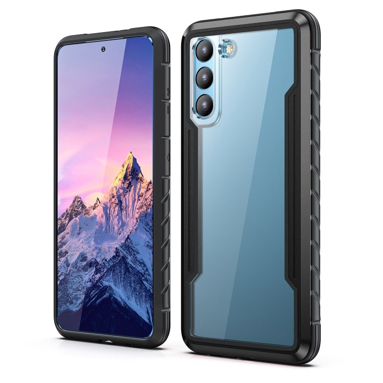 For Samsung Galaxy S22 5G iPAKY Thunder Series Aluminum Frame + TPU Bumper + Clear PC Shockproof Phone Case(Black) - Galaxy S22 5G Cases by iPAKY | Online Shopping UK | buy2fix