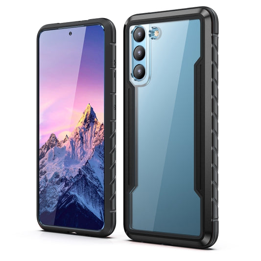 For Samsung Galaxy S22 5G iPAKY Thunder Series Aluminum Frame + TPU Bumper + Clear PC Shockproof Phone Case(Black) - Galaxy S22 5G Cases by iPAKY | Online Shopping UK | buy2fix