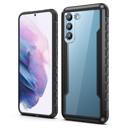 For Samsung Galaxy S22+ 5G iPAKY Thunder Series Aluminum Frame + TPU Bumper + Clear PC Shockproof Phone Case(Black) - Galaxy S22+ 5G Cases by iPAKY | Online Shopping UK | buy2fix