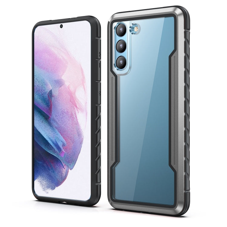 For Samsung Galaxy S23+ 5G iPAKY Thunder Series Aluminum Frame + TPU Bumper + Clear PC Shockproof Phone Case(Black + Grey) - Galaxy S23+ 5G Cases by iPAKY | Online Shopping UK | buy2fix