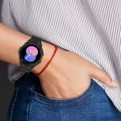 For Samsung Galaxy Watch4 40mm Armor Silicone Watch Band + Protective Case(Purple) by buy2fix