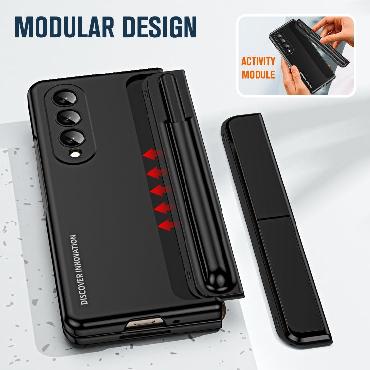 For Samsung Galaxy Z Fold4 2 in 1 Detachable PC Folding Phone Case with Holder & Pen Slot(Black) - Galaxy Z Fold4 5G Cases by buy2fix | Online Shopping UK | buy2fix