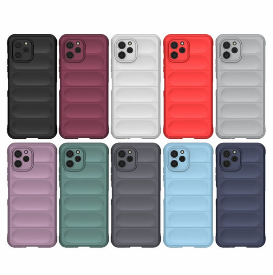 For Huawei nova Y61 Magic Shield TPU + Flannel Phone Case(Dark Green) by buy2fix