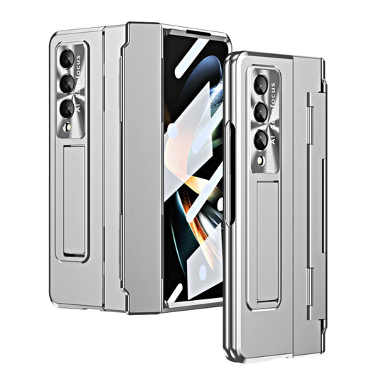 For Samsung Galaxy Z Fold4 Integrated Folding Phone Case with Hinge(Silver) - Galaxy Z Fold4 5G Cases by buy2fix | Online Shopping UK | buy2fix