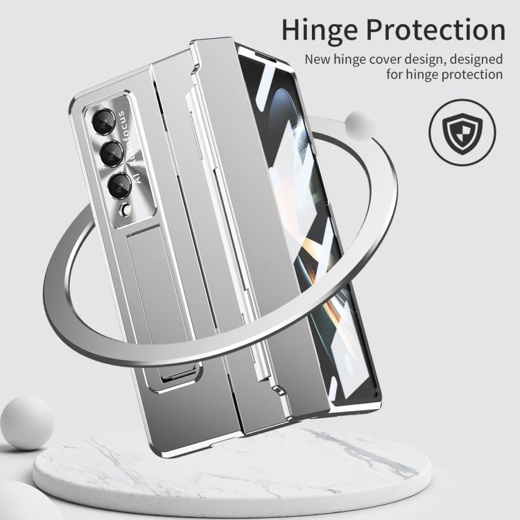 For Samsung Galaxy Z Fold4 Integrated Folding Phone Case with Hinge(Silver) - Galaxy Z Fold4 5G Cases by buy2fix | Online Shopping UK | buy2fix