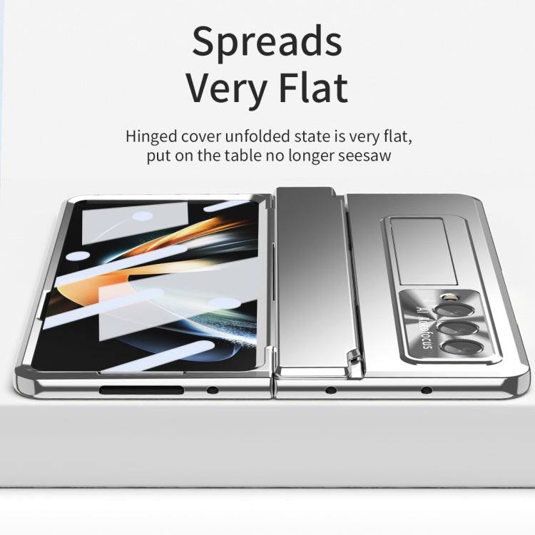 For Samsung Galaxy Z Fold4 Integrated Folding Phone Case with Hinge(Silver) - Galaxy Z Fold4 5G Cases by buy2fix | Online Shopping UK | buy2fix