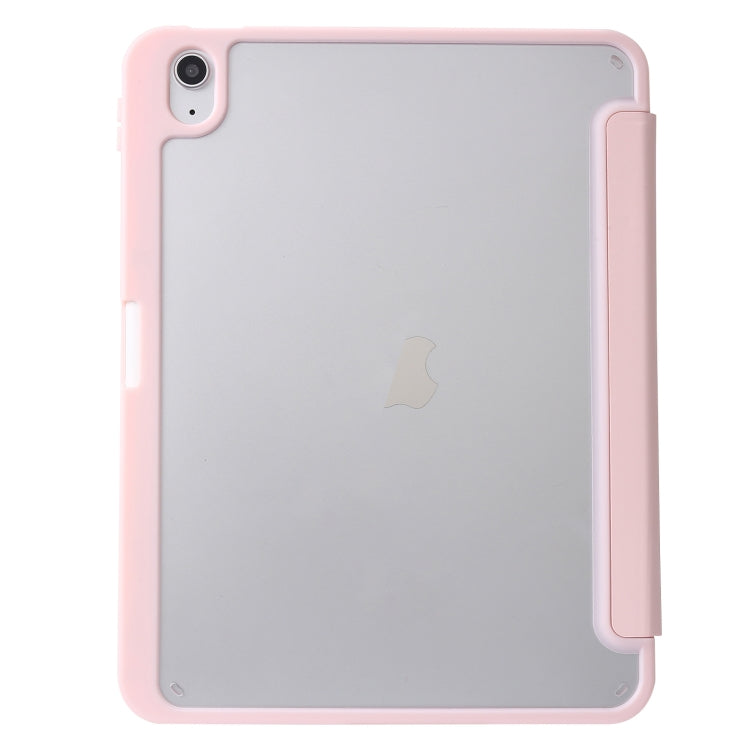 For iPad 2025 / 2022 Deformation Transparent Acrylic Leather Tablet Case(Pink) - iPad 2025 / 2022 Cases by buy2fix | Online Shopping UK | buy2fix