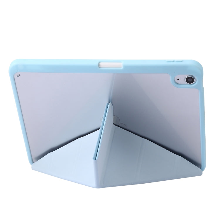 For iPad 2025 / 2022 Deformation Transparent Acrylic Leather Tablet Case(Sky Blue) - iPad 2025 / 2022 Cases by buy2fix | Online Shopping UK | buy2fix