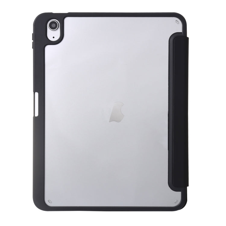 For iPad 2025 / 2022 Deformation Transparent Acrylic Leather Tablet Case(Black) - iPad 2025 / 2022 Cases by buy2fix | Online Shopping UK | buy2fix