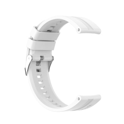 For Huawei Watch Buds / Watch 3 Pro New 22mm Silicone Silver Buckle Watch Band(White) - Watch Bands by buy2fix | Online Shopping UK | buy2fix