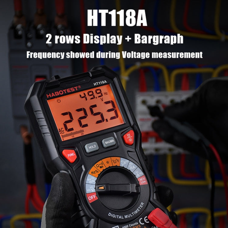 HABOTEST HT118D Portable High-precision Manual Digital Multimeter by HABOTEST