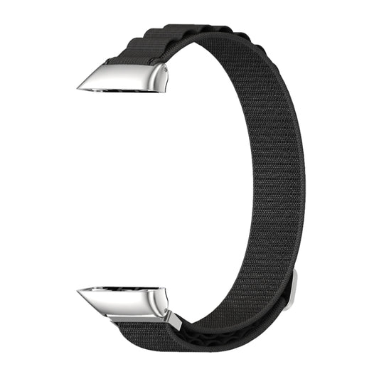For Huawei Band 6 / Honor Band 6 / 7 MIJOBS Nylon Breathable Watch Band(Black Silver) by MIJOBS