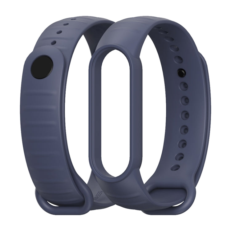 For Xiaomi Mi Band 7 / 6 / 5 MIJOBS Ripple Texture TPU Watch Band(Midnight Blue) - Watch Bands by MIJOBS | Online Shopping UK | buy2fix