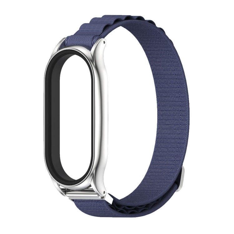 For Xiaomi Mi Band 6 / 5 / 4 / 3 MIJOBS PLUS Nylon Breathable Watch Band(Midnight Blue Silver) - Watch Bands by MIJOBS | Online Shopping UK | buy2fix