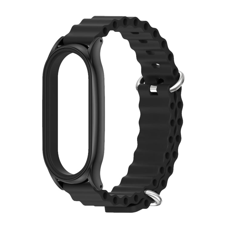 For Xiaomi Mi Band 6 / 5 / 4 / 3 MIJOBS PLUS Marine Silicone Breathable Watch Band(Black) - Watch Bands by MIJOBS | Online Shopping UK | buy2fix