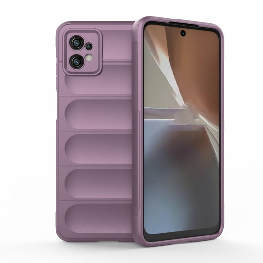 For Motorola Moto G32 Magic Shield TPU + Flannel Phone Case(Purple)