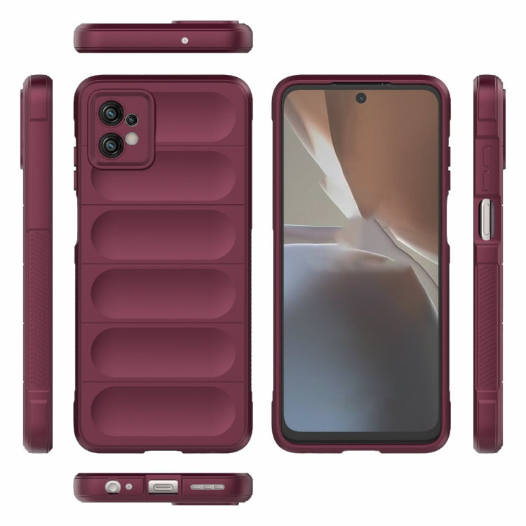 For Motorola Moto G32 Magic Shield TPU + Flannel Phone Case(Red) - Motorola Cases by buy2fix | Online Shopping UK | buy2fix