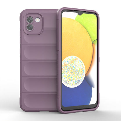 For Samsung Galaxy A03 Global Magic Shield TPU + Flannel Phone Case(Purple) by buy2fix
