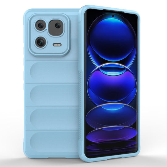 For Xiaomi 13 Pro 5G Magic Shield TPU + Flannel Phone Case(Light Blue)