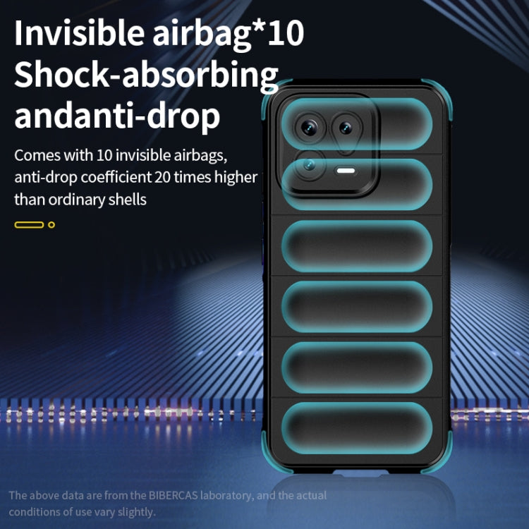 For Xiaomi 13 Magic Shield TPU + Flannel Phone Case(Grey) by buy2fix