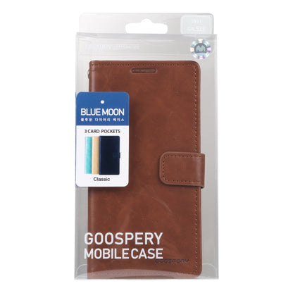 For Samsung Galaxy S23 5G GOOSPERY BLUE MOON Crazy Horse Texture Leather Phone Case(Brown) - Galaxy S23 5G Cases by GOOSPERY | Online Shopping UK | buy2fix