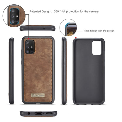 For Galaxy A51 4G CaseMe-008 Detachable Multifunctional Horizontal Flip Leather Case with Card Slot & Holder & Zipper Wallet & Photo Frame(Brown) - Galaxy Phone Cases by CaseMe | Online Shopping UK | buy2fix