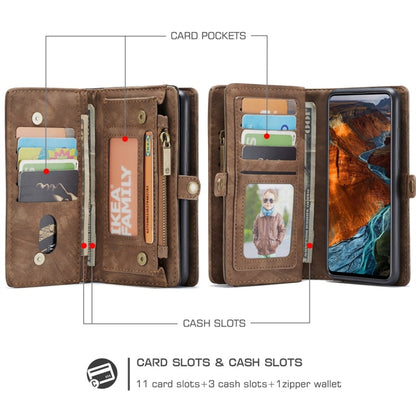 For Galaxy A51 4G CaseMe-008 Detachable Multifunctional Horizontal Flip Leather Case with Card Slot & Holder & Zipper Wallet & Photo Frame(Brown) - Galaxy Phone Cases by CaseMe | Online Shopping UK | buy2fix