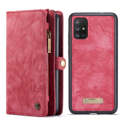 For Galaxy A51 4G CaseMe-008 Detachable Multifunctional Horizontal Flip Leather Case with Card Slot & Holder & Zipper Wallet & Photo Frame(Red) - Galaxy Phone Cases by CaseMe | Online Shopping UK | buy2fix