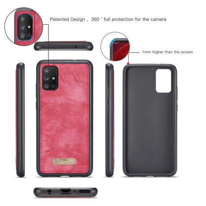 For Galaxy A51 4G CaseMe-008 Detachable Multifunctional Horizontal Flip Leather Case with Card Slot & Holder & Zipper Wallet & Photo Frame(Red) - Galaxy Phone Cases by CaseMe | Online Shopping UK | buy2fix