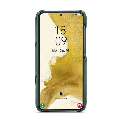 For Samsung Galaxy S23 5G Fierre Shann Oil Wax Texture Genuine Leather Back Phone Case(Black) - Galaxy S23 5G Cases by FIERRE SHANN | Online Shopping UK | buy2fix