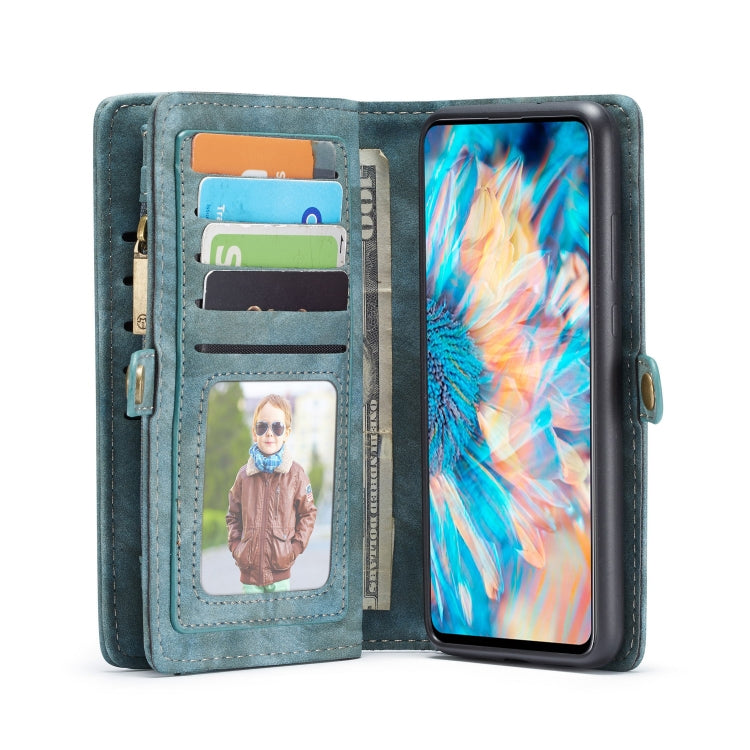 For Galaxy A71 CaseMe Detachable Multifunctional Horizontal Flip Leather Case, with Card Slot & Holder & Zipper Wallet & Photo Frame(Blue) - Galaxy Phone Cases by CaseMe | Online Shopping UK | buy2fix