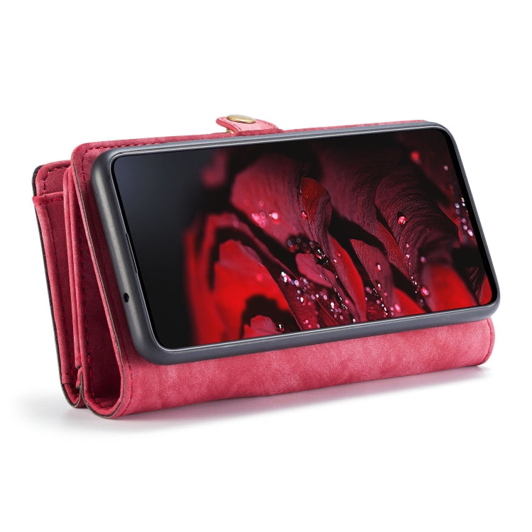 For Galaxy A71 CaseMe Detachable Multifunctional Horizontal Flip Leather Case, with Card Slot & Holder & Zipper Wallet & Photo Frame(Red) - Galaxy Phone Cases by CaseMe | Online Shopping UK | buy2fix