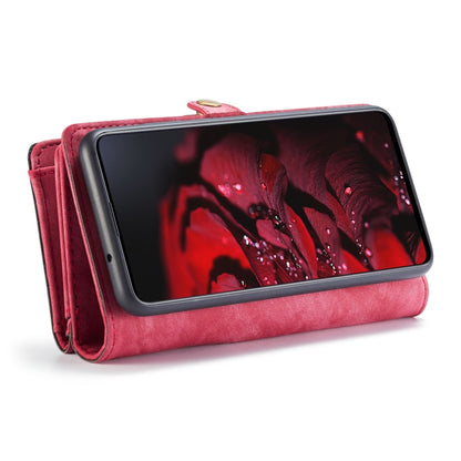 For Galaxy A71 CaseMe Detachable Multifunctional Horizontal Flip Leather Case, with Card Slot & Holder & Zipper Wallet & Photo Frame(Red) - Galaxy Phone Cases by CaseMe | Online Shopping UK | buy2fix