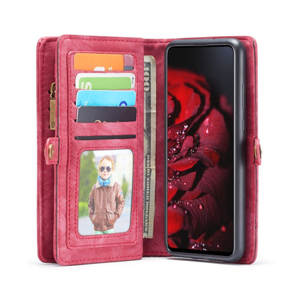 For Galaxy A71 CaseMe Detachable Multifunctional Horizontal Flip Leather Case, with Card Slot & Holder & Zipper Wallet & Photo Frame(Red) - Galaxy Phone Cases by CaseMe | Online Shopping UK | buy2fix