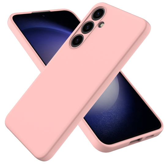 For Samsung Galaxy S24+ 5G Solid Color Liquid Silicone Dropproof Full Coverage Phone Case(Pink)