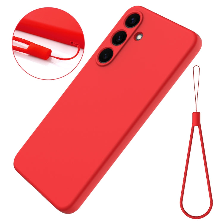 For Samsung Galaxy S25 5G Color Liquid Silicone Phone Case(Red) - Galaxy S25 5G Cases by buy2fix | Online Shopping UK | buy2fix