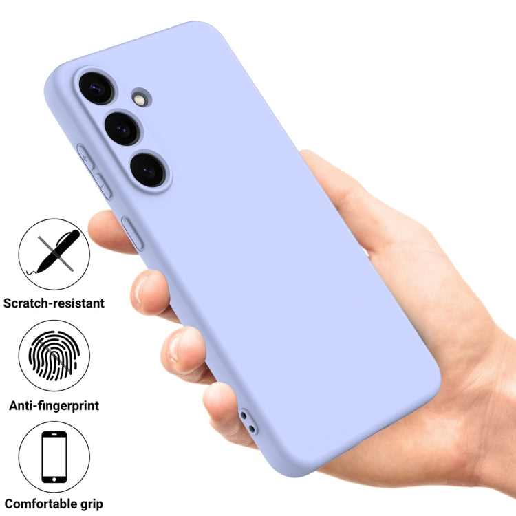 For Samsung Galaxy S25 5G Color Liquid Silicone Phone Case(Purple) - Galaxy S25 5G Cases by buy2fix | Online Shopping UK | buy2fix