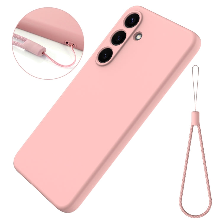 For Samsung Galaxy S25 5G Color Liquid Silicone Phone Case(Pink) - Galaxy S25 5G Cases by buy2fix | Online Shopping UK | buy2fix