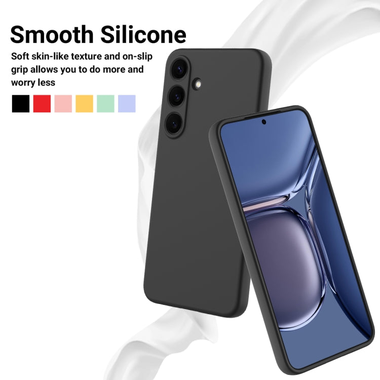 For Samsung Galaxy S25+ 5G Color Liquid Silicone Phone Case(Black) - Galaxy S25+ 5G Cases by buy2fix | Online Shopping UK | buy2fix