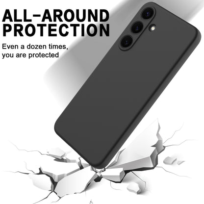 For Samsung Galaxy S25+ 5G Color Liquid Silicone Phone Case(Black) - Galaxy S25+ 5G Cases by buy2fix | Online Shopping UK | buy2fix