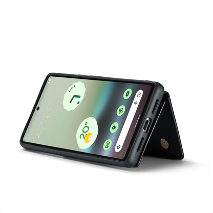 For Google Pixel 6a DG.MING M3 Series Glitter Powder Card Bag Leather Case(Black) by DG.MING