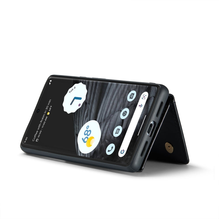 For Google Pixel 7 Pro DG.MING M3 Series Glitter Powder Card Bag Leather Case(Black) by DG.MING