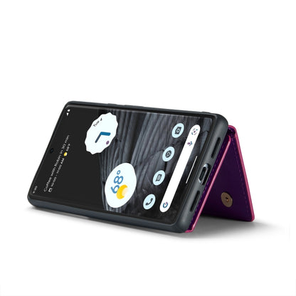 For Google Pixel 7 Pro DG.MING M3 Series Glitter Powder Card Bag Leather Case(Dark Purple) by DG.MING