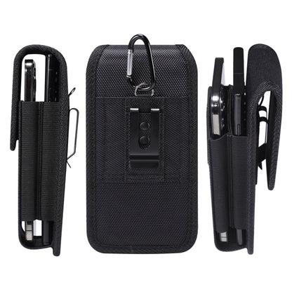 For 6.5-6.9 inch Smartphones Vertical Double Grid Oxford Cloth Phone Case(Black) by buy2fix