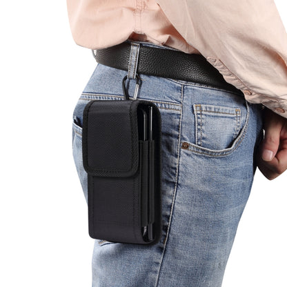 For 6.5-6.9 inch Smartphones Vertical Double Grid Oxford Cloth Phone Case(Black) by buy2fix