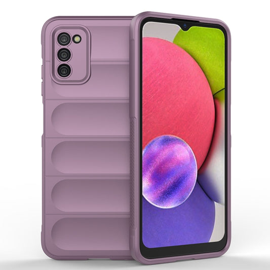 For Samsung Galaxy A03s India Version Magic Shield TPU + Flannel Phone Case(Purple) by buy2fix
