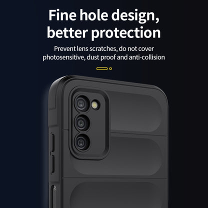 For Samsung Galaxy A03s India Version Magic Shield TPU + Flannel Phone Case(Dark Blue) by buy2fix