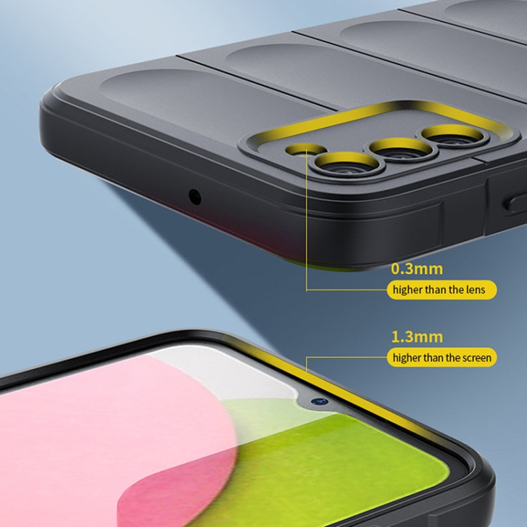 For Samsung Galaxy A03s India Version Magic Shield TPU + Flannel Phone Case(Dark Grey) by buy2fix
