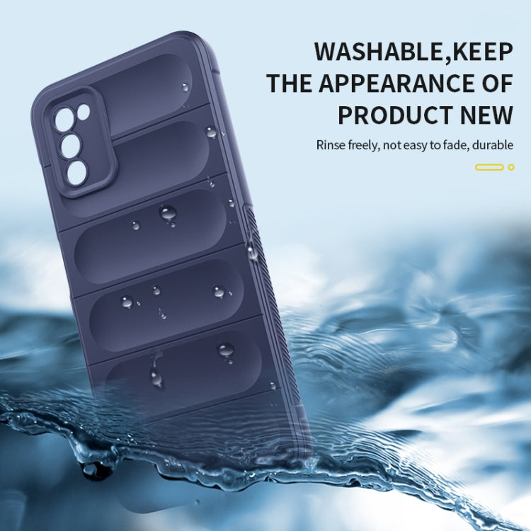 For Samsung Galaxy A03s India Version Magic Shield TPU + Flannel Phone Case(Dark Blue) by buy2fix