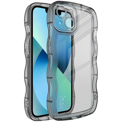 For iPhone 14 Plus IMAK UX-8 Series Transparent Shockproof TPU Phone Case(Transparent Black) - iPhone 14 Plus Cases by imak | Online Shopping UK | buy2fix